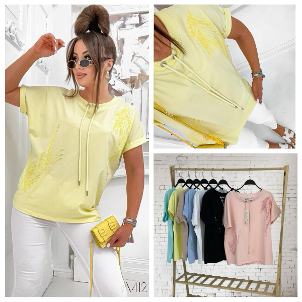 Bluzki damskie Roz Standard, Mix Kolor Paczka 10 szt